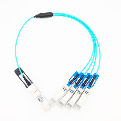 Parallel Breakout Active Optical Cable 100G QSFP28 ถึง 4x25G SFP28 Fan Out AOC