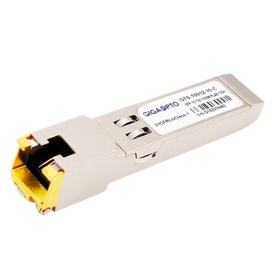 Copper SFP 10/100/1000BASE-T 100m SGMII Cat 6/6a โมดูลรับส่งสัญญาณแสง RJ-45
