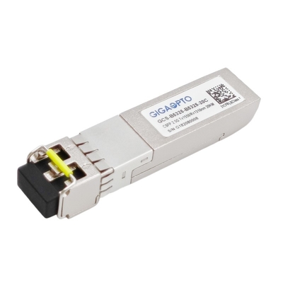 เครื่องรับส่งสัญญาณ SFP Dual BIDI ขนาด 2.5Gbps ขนาดกะทัดรัด Tx 1310nm Rx 1550nm LC 20km DOM