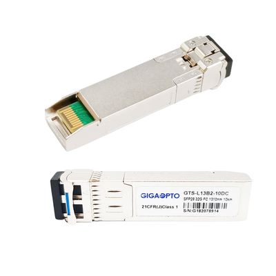 1310nm เครื่องรับส่งสัญญาณไฟเบอร์แชนแนลของ Cisco 32G SFP28 10 กม. สำหรับ DS-SFP-FC32G-LW
