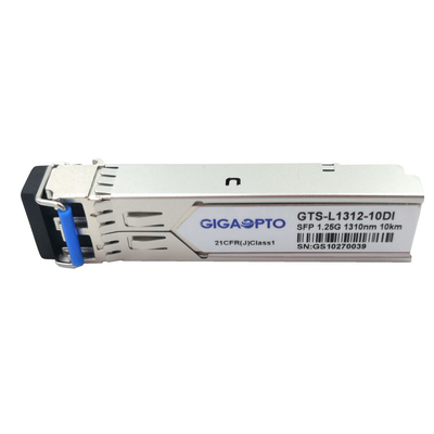 1.25G SFP 550m MMF / 10km SMF 1310nm โมดูลรับส่งสัญญาณอุตสาหกรรม DOM LC 1000BASE-LX / LH