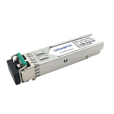 1000BASE-ZX 1.25G SFP 1550nm 80km Industrial Duplex LC SMF DOM โมดูลเครื่องรับส่งสัญญาณ