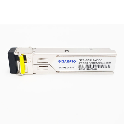 1000BASE-BX 1.25G BiDi SFP Transceiver 40km TX1550nm/RX1310nm โมดูล LC SMF DOM