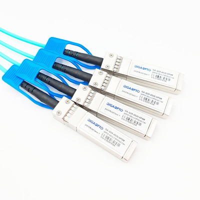 Parallel Breakout Active Optical Cable 100G QSFP28 ถึง 4x25G SFP28 Fan Out AOC