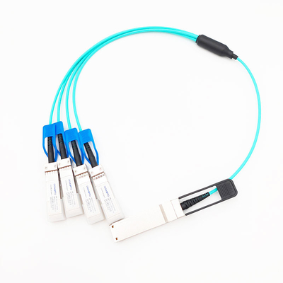 Parallel Breakout Active Optical Cable 100G QSFP28 ถึง 4x25G SFP28 Fan Out AOC
