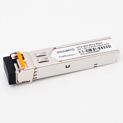 1000BASE-BX 1.25G โมดูลรับส่งสัญญาณ BiDi SFP TX1570nm / RX1490nm 80km LC SMF DOM