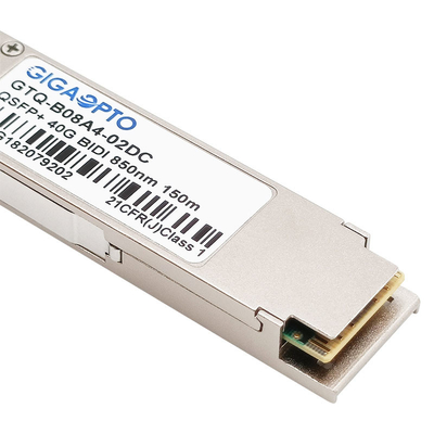 40GBASE SR BiDi QSFP + เครื่องรับส่งสัญญาณออปติคอลดูเพล็กซ์ LC 832nm 918nm MMF โมดูล 150m DOM
