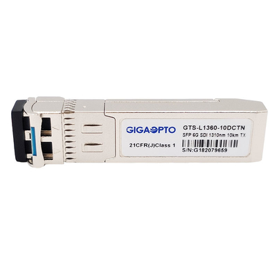 6G SDI SMPTE SFP 1310nm 10km SMF LC โมดูลส่งสัญญาณเดี่ยวMSA