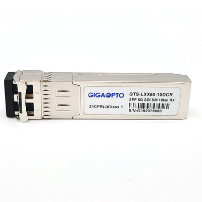 6G SDI SMPTE SFP PIN 10km SMF LC โมดูลรับเดี่ยวMSA