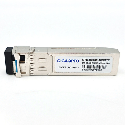 6G SDI SMPTE SFP TX1310nm TX1490nm 10km SMF BIDI LC โมดูลเครื่องส่งสัญญาณแบบคู่ Non-MSA