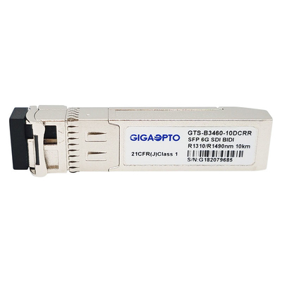 6G SDI SMPTE SFP RX1310nm RX1490nm PIN 10 กม. SMF BIDI LC Dual Receivers โมดูล Non-MSA