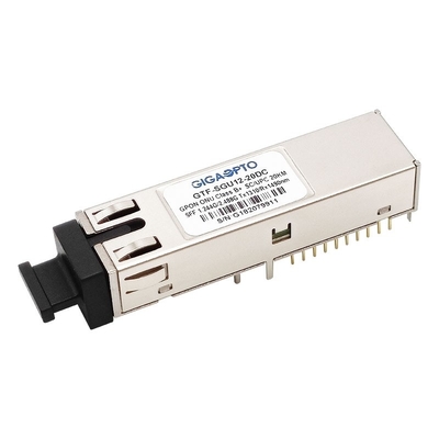 เครื่องรับส่งสัญญาณ Class B + GPON ONU SFF 2x10 SC UPC เต้ารับ Burst TX 1310nm 1.244G RX 1490nm 2.488G
