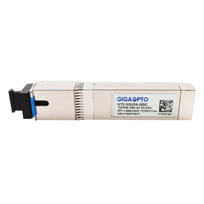 XGPON ONU N1 SFP + โมดูลเครื่องรับส่งสัญญาณ Tx2.488G / Rx 9.953G 1270nm 1577nm SMF SC UPC 20km