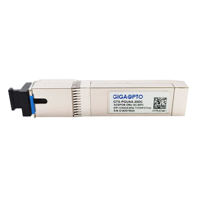 9.953Gbps XGS PON ONU SFP + โมดูลรับส่งสัญญาณ 1270nm 1577nm SMF SC APC 20km DOM