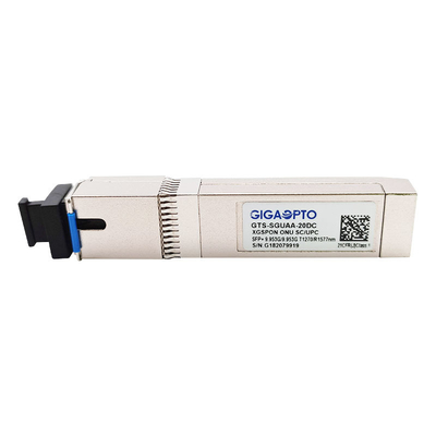 9.953Gbps XGS PON ONU GPON SFP เครื่องรับส่งสัญญาณ 1270nm 1577nm SMF SC UPC 20km DOM
