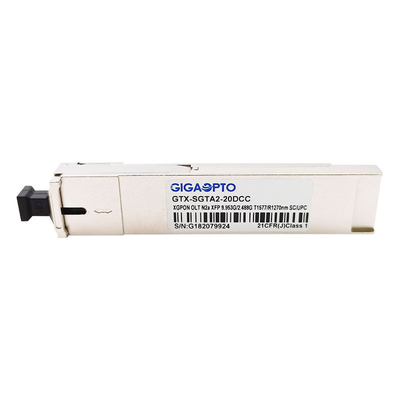 XGPON OLT N2a โมดูลรับส่งสัญญาณ XFP TX 1577nm 9.953G / RX1270nm 2.488G SMF 20km SC UPC DDM