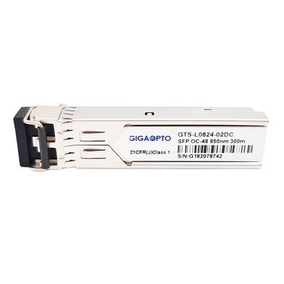 2.5Gbps SFP OC-48/STM-16 SR-0 850nm 300m MMF ดูเพล็กซ์ LC DOM โมดูลรับส่งสัญญาณ