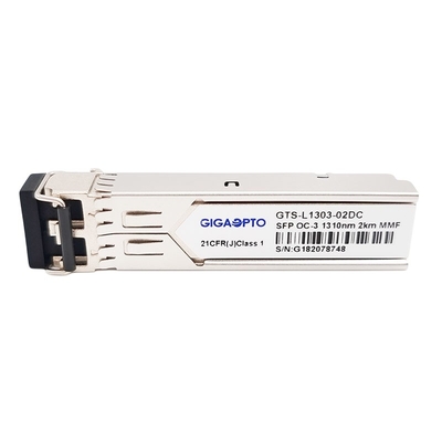 OC-3 / STM-1 SR-0 155Mbps 1310nm MMF 2km โมดูลตัวรับส่งสัญญาณ SFP ดูเพล็กซ์ LC DOM