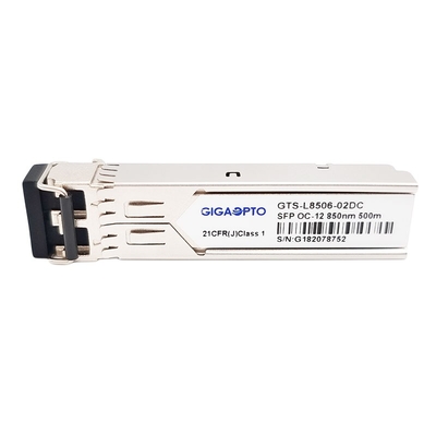 622Mbps SFP OC-12/STM-4 SR-0 850nm 500m โมดูลตัวรับส่งสัญญาณ MMF DOM ดูเพล็กซ์ LC