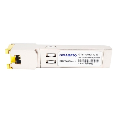 Copper SFP 10/100/1000BASE-T 100m SGMII Cat 6/6a โมดูลรับส่งสัญญาณแสง RJ-45