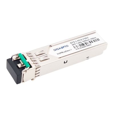 โมดูลรับส่งสัญญาณแสง 1.25G SFP 1550nm 160km 1000BASE ZX SMF ดูเพล็กซ์ LC DOM