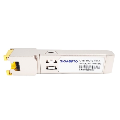 โมดูลรับส่งสัญญาณแสง SFP โหมดเดียว 1000Mbps 1000BASE T Copper RJ-45 100m Industrial
