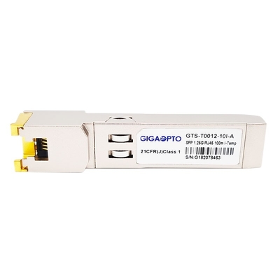 โมดูลรับส่งสัญญาณแสง SFP โหมดเดียว 1000Mbps 1000BASE T Copper RJ-45 100m Industrial