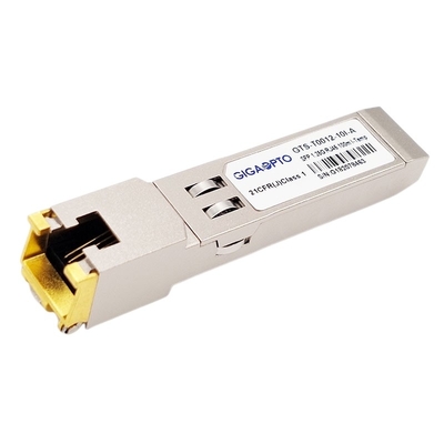 โมดูลรับส่งสัญญาณแสง SFP โหมดเดียว 1000Mbps 1000BASE T Copper RJ-45 100m Industrial