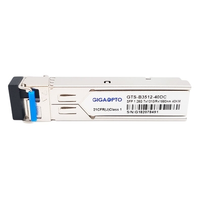 โมดูลรับส่งสัญญาณ SMF LC DOM 1000BASE BX 1.25G BIDI TX1310nm RX1550nm SFP 40 กม