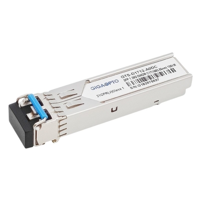 1.25Gbps 1000BASE DWDM SFP เครื่องรับส่งสัญญาณแสง 100km C17 C61 100GHz DOM SMF LC