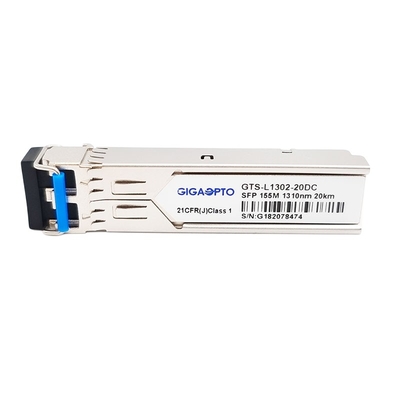 100BASE LX 155Mbps SFP เครื่องรับส่งสัญญาณแสง 20km SMF ดูเพล็กซ์ LC DOM Tx 1310nm Rx 1550nm
