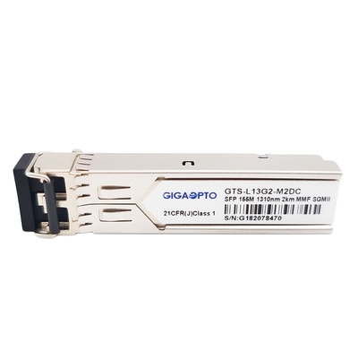 100BASE FX SGMII SFP Transceiver 1310nm MMF 2km โมดูล LC DOM สำหรับพอร์ต Gigabit Ethernet SFP