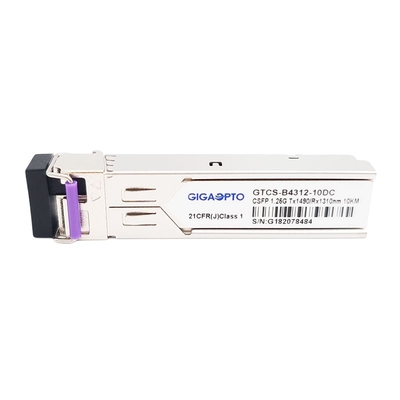 2 ช่อง 1000BASE BX BiDi SFP เครื่องรับส่งสัญญาณออปติคอล TX1490nm RX1310nm 10km SMF LC โมดูล