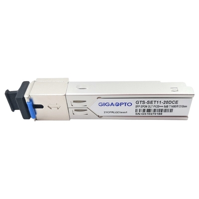 9dBm EPON SFP โมดูล PX20 +++ OLT 1.25G PX40 TX1490nm RX1310nm 20km โมดูลเครื่องรับส่งสัญญาณ