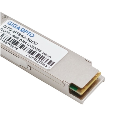 โมดูลรับส่งสัญญาณแสง DOM LC 40G ER4 Lite 30KM QSFP + 1310nm