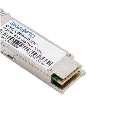 40GBASE SWDM4 QSFP + 850nm ~ 940nm MMF เครื่องรับส่งสัญญาณแสง 350m DOM Duplex LC