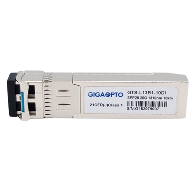 SMF 1310nm 25G LR SFP28 เครื่องรับส่งสัญญาณแสง DOM 10km