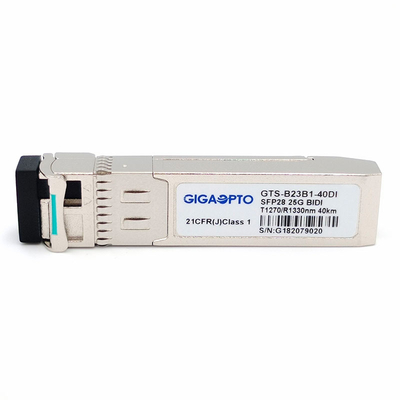 เครื่องรับส่งสัญญาณออปติคัล CDR SFP28 แบบคู่ 1270nm TX 1310nm RX 40km SFP28 25G BX 40 I