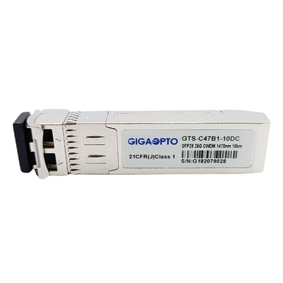 25GBASE LR SFP โมดูลโหมดเดียว CWDM SFP28 1470nm ~ 1570nm 10km DOM