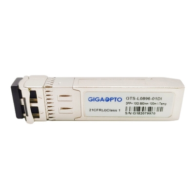 10GBASE USR SFP + 850nm 100M I โมดูลตัวรับส่งสัญญาณแสงอุณหภูมิ