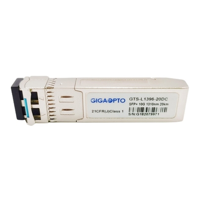 SFP + 10G ELR ไฟเบอร์โหมดเดียว SMF 20km โมดูลเครื่องรับส่งสัญญาณออปติคอล 1310nm LC DDM