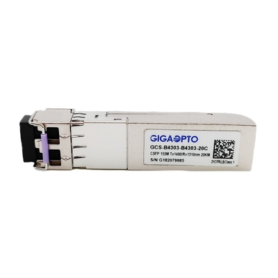 2 ไฟเบอร์ 100BASE BIDI CSFP เครื่องรับส่งสัญญาณไฟเบอร์ TX1490nm RX1310nm LC 20km DOM