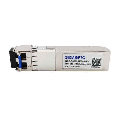 2 ไฟเบอร์ 100Base CSFP BIDI EX TX 1310nm RX 1550nm ตัวรับส่งสัญญาณ LC 40km DOM