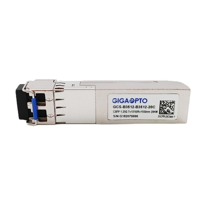 โมดูลรับส่งสัญญาณ 1G BIDI CSFP แบบคู่ LX 1310nm TX 1550 นาโนเมตร RX SMF 20 กม