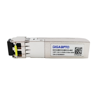 เครื่องรับส่งสัญญาณ BIDI แบบคู่ 1000BASE CSFP 40km TX1550 RX1310 SM LC DOM