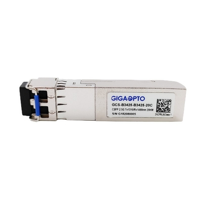 2.5Gbps CSFP Dual BIDI 20km TX1310 RX1490 ตัวรับส่งสัญญาณ LC DOM