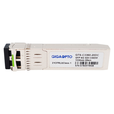 6Gbps CWDM 1270nm - โมดูลรับส่งสัญญาณวิดีโอ 1450nm สำหรับ SD / HD / 3G / 6G / SDI
