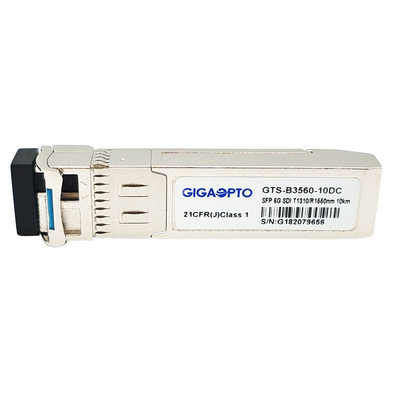 6G SDI SMPTE SFP BIDI LC TX1310nm RX1550nm 10km โมดูลตัวรับส่งสัญญาณ MSA