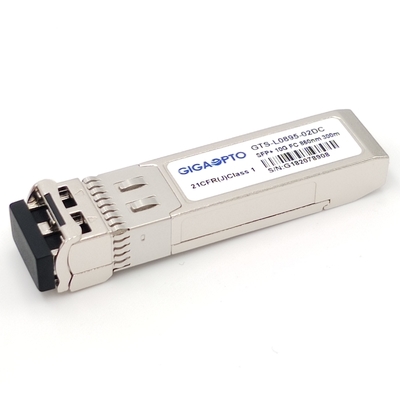 SFP + 10G FC 850nm MMF โมดูลไฟเบอร์แชนเนล 300m LC DOM