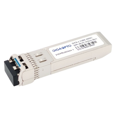 โมดูลรับส่งสัญญาณไฟเบอร์แชนแนล SFP + 8G FC SMF 1310nm 25km LC DOM